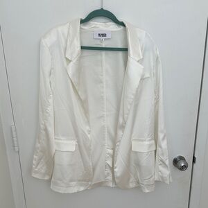 White Satin-like blazer